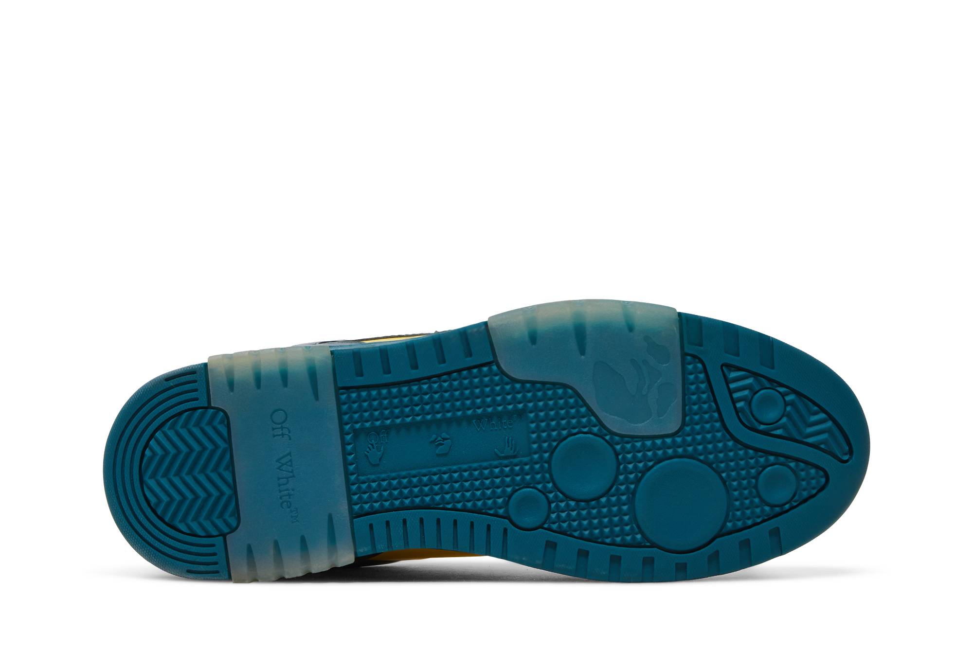 Shop Off-White OOO低帮'蓝黄' OMIA189R21LEA001-4518