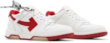 Cheap オフホワイト OOO ロー "ホワイトレッド" OMIA189F20LEA0010125-/-OMIA189R21LEA0010125