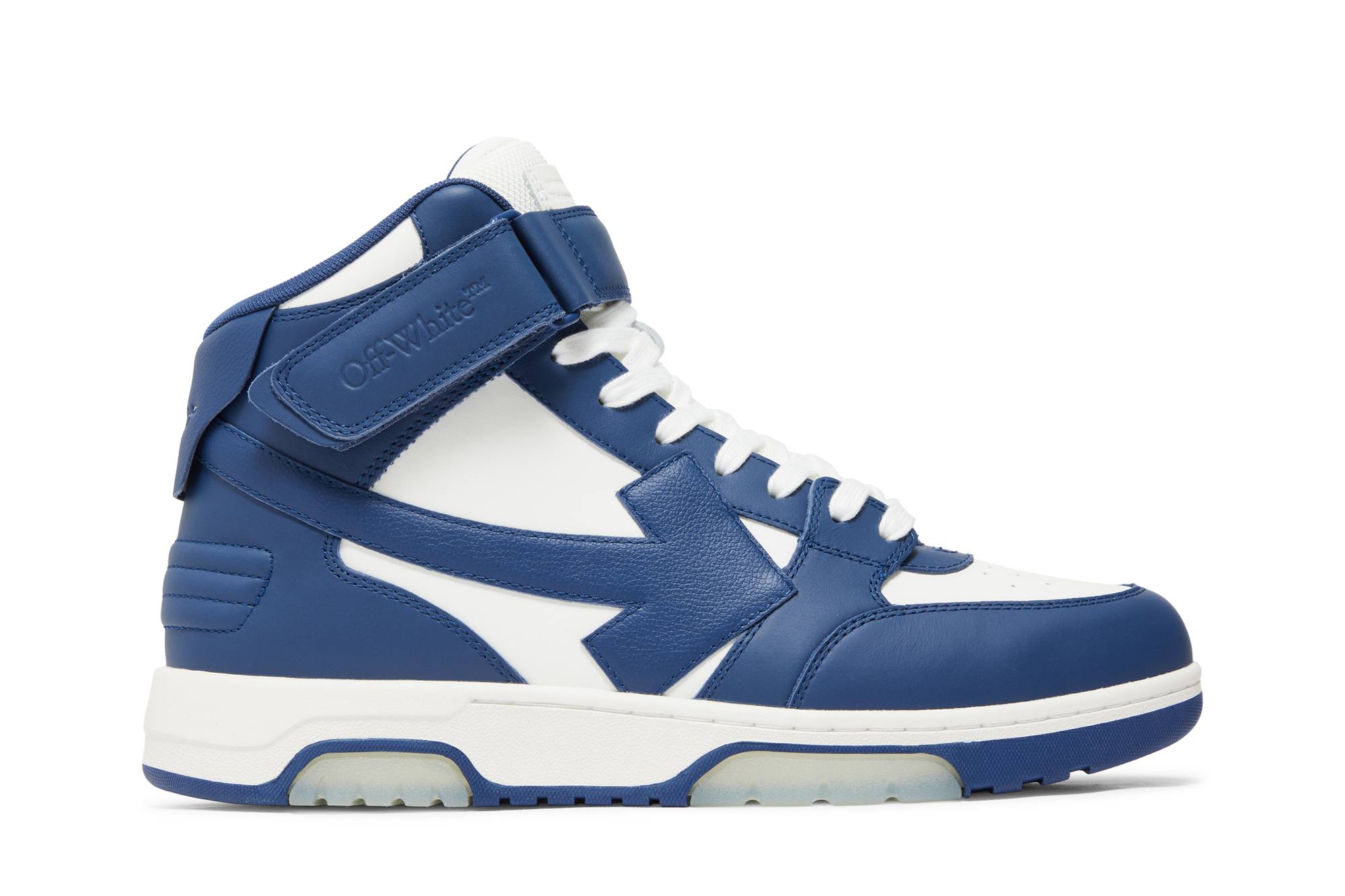 Buy 오프화이트 아웃 오브 오피스 미드 '블루' OMIA259C99LEA002-0142