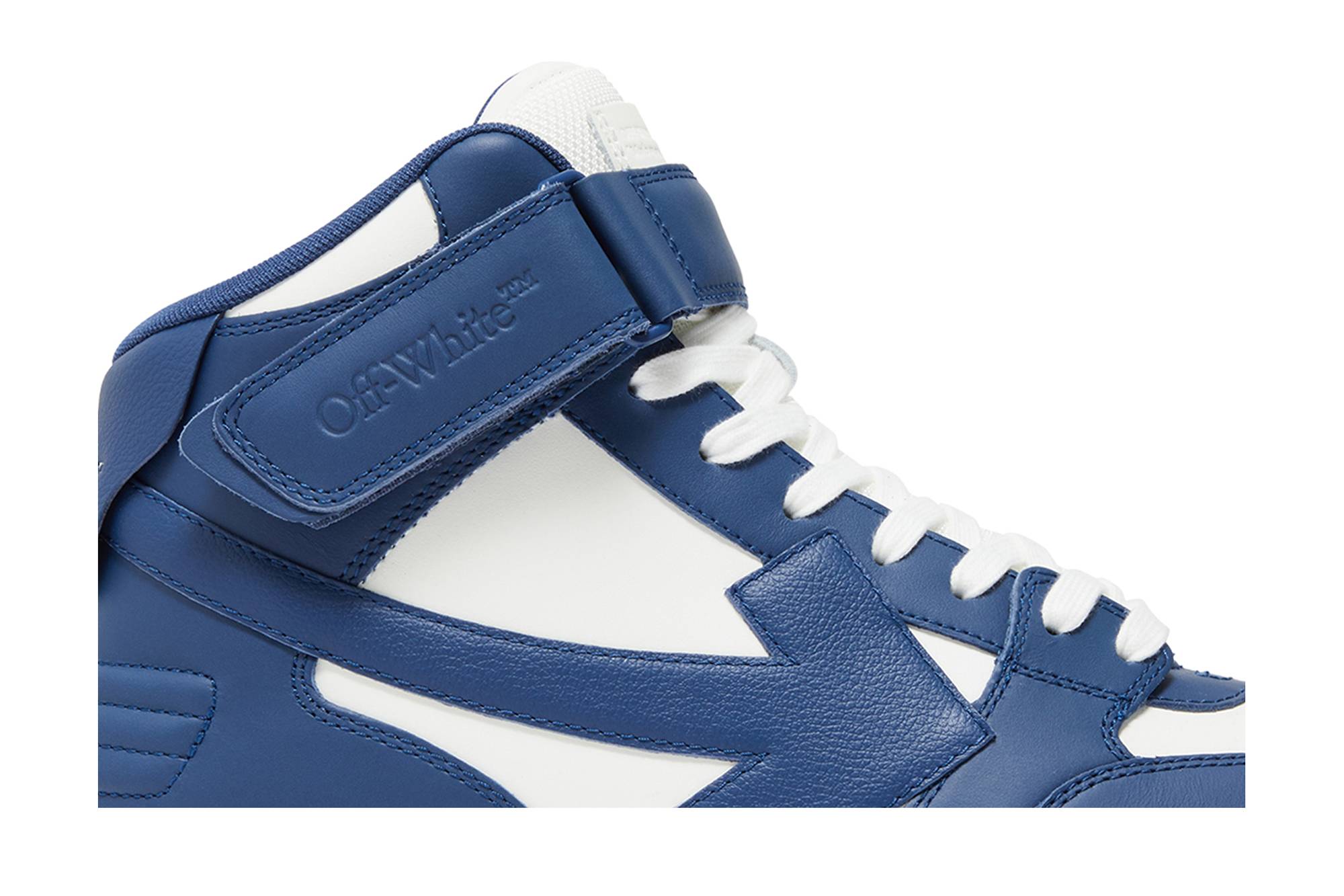 Order 오프화이트 아웃 오브 오피스 미드 '블루' OMIA259C99LEA002-0142