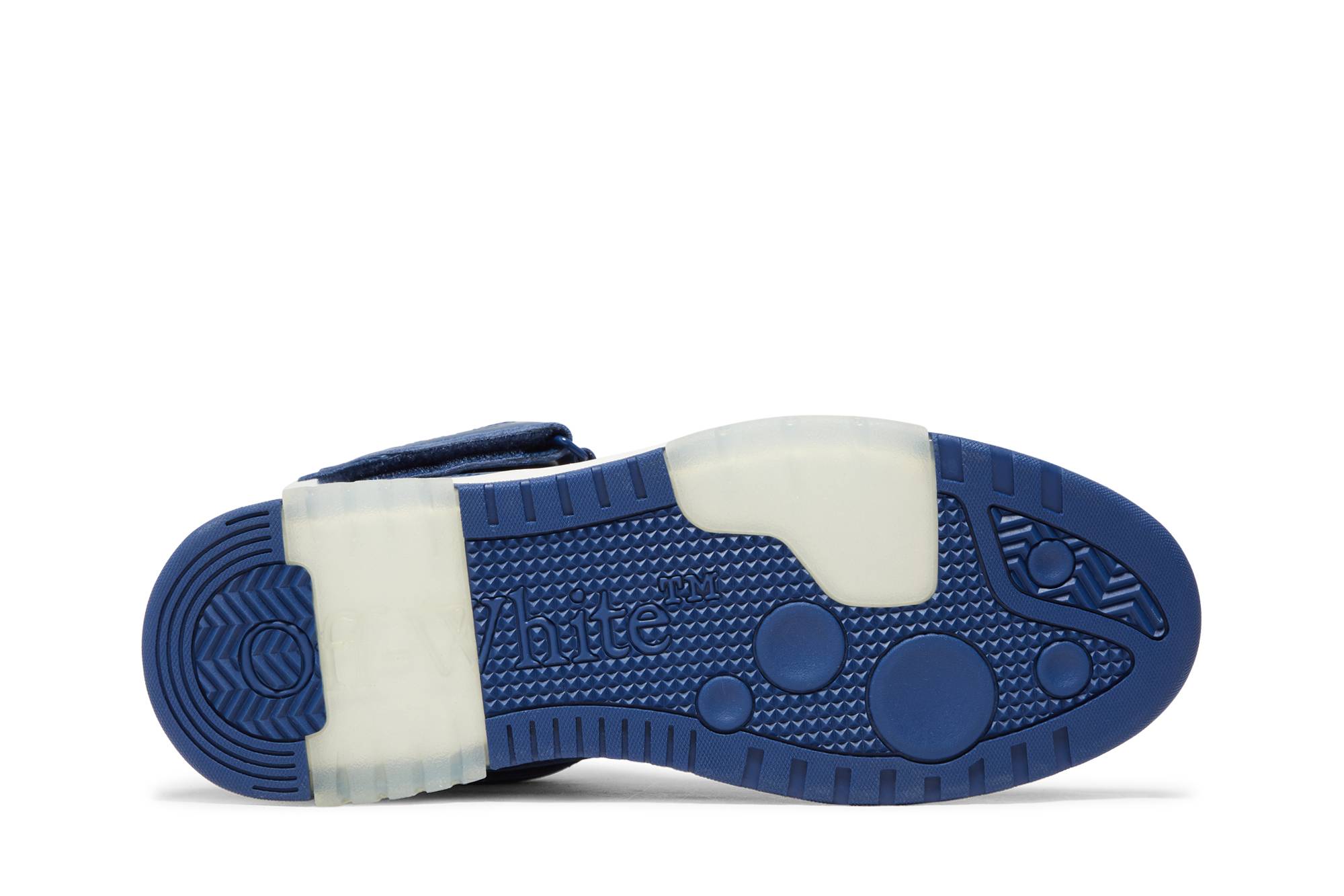 Shop 오프화이트 아웃 오브 오피스 미드 '블루' OMIA259C99LEA002-0142