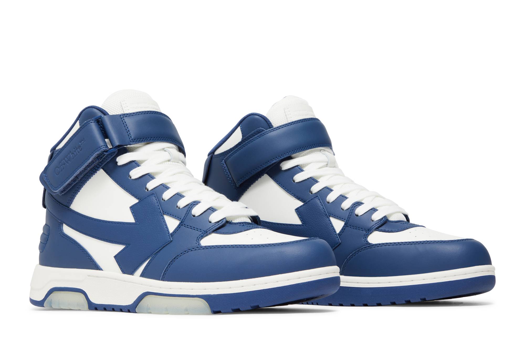 Cheap 오프화이트 아웃 오브 오피스 미드 '블루' OMIA259C99LEA002-0142
