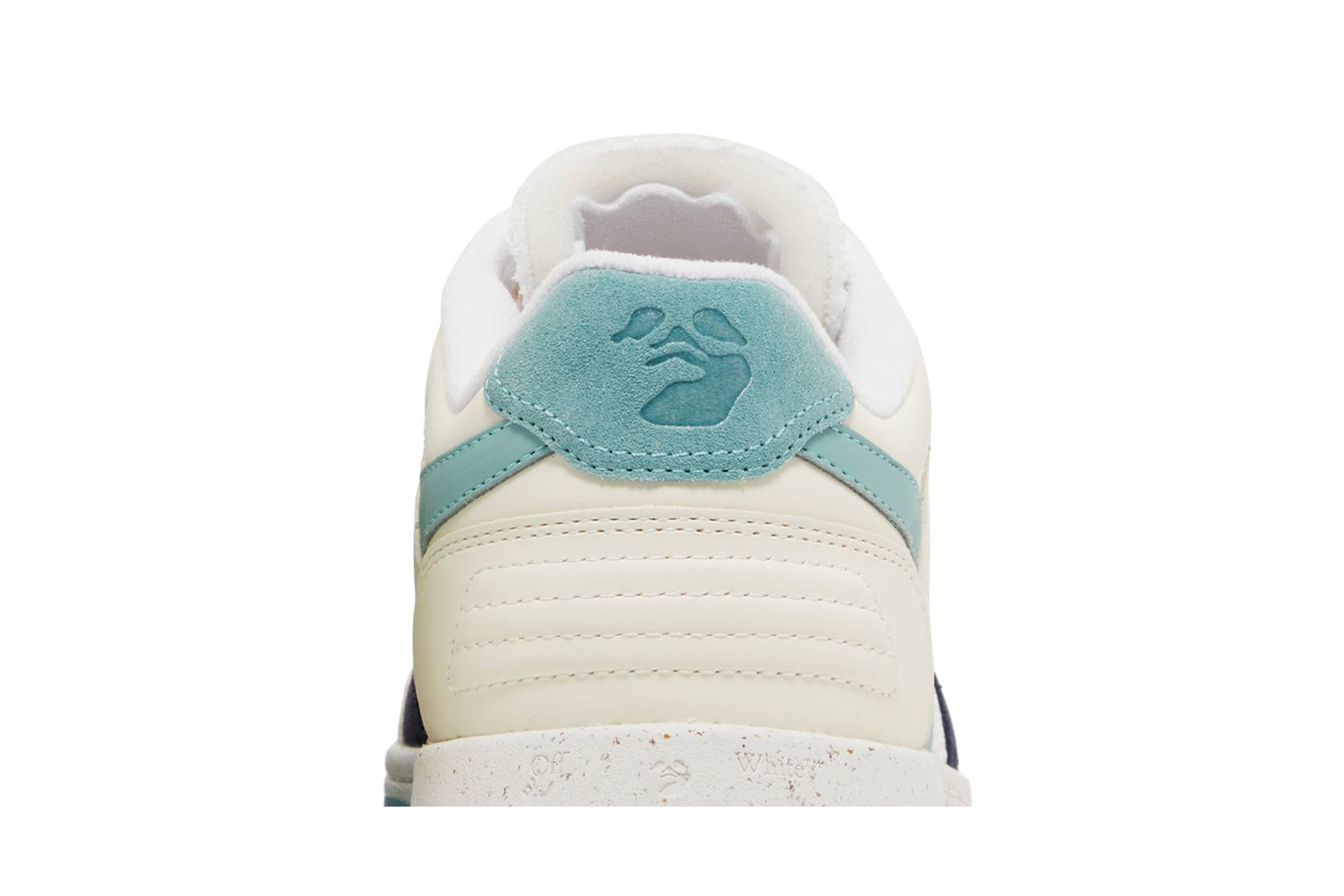 Sizing OFF-WHITE Out Of Office 皮革網布 低筒繫帶 時尚板鞋 男款 白藍