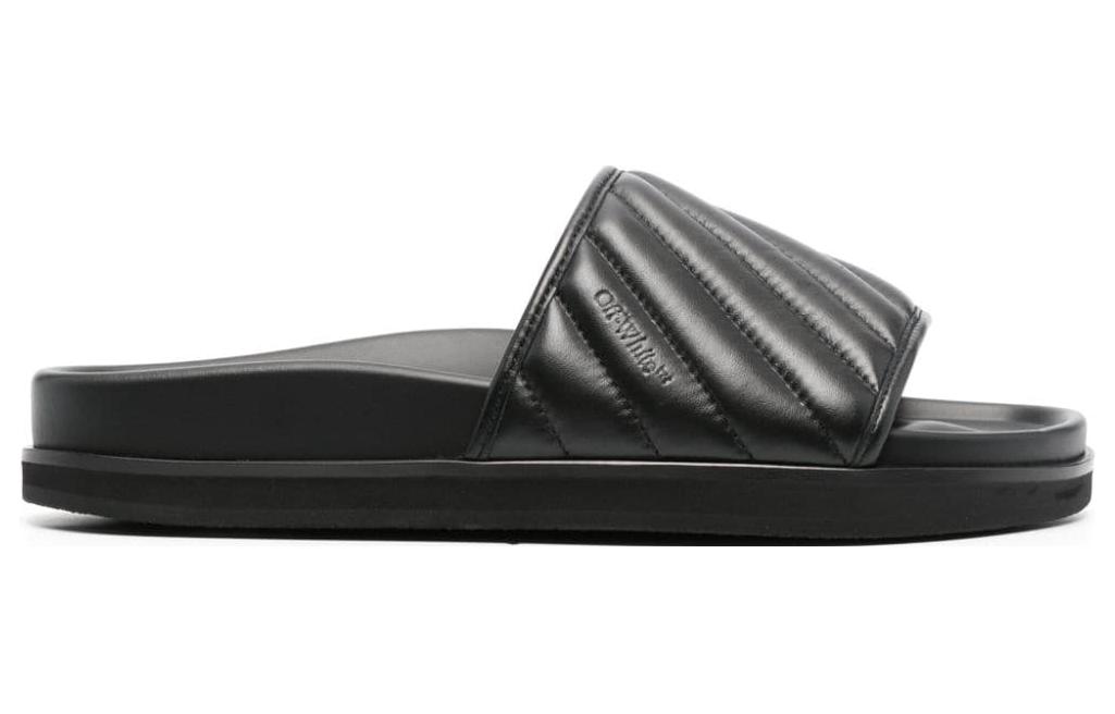 Off-White Slide 'Black Leather' 圖 2