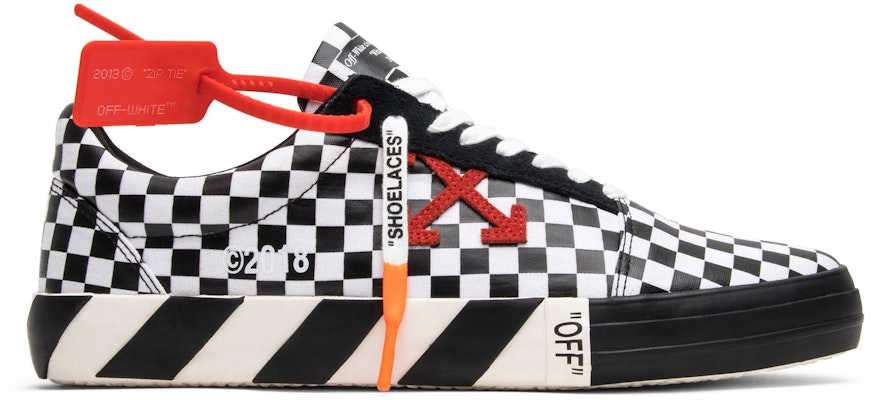 Off-White Vulc Low Top 'Hitam Putih Kotak-Kotak' OMIA085E183510019900 Buy Off-White Vulc Low Top 'Hitam Putih Kotak-Kotak' OMIA085E183510019900