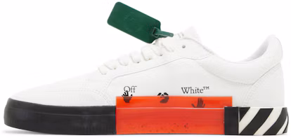 Lookbook OFF-WHITE 棉布 低幫綁帶 時尚板鞋 男款 白色