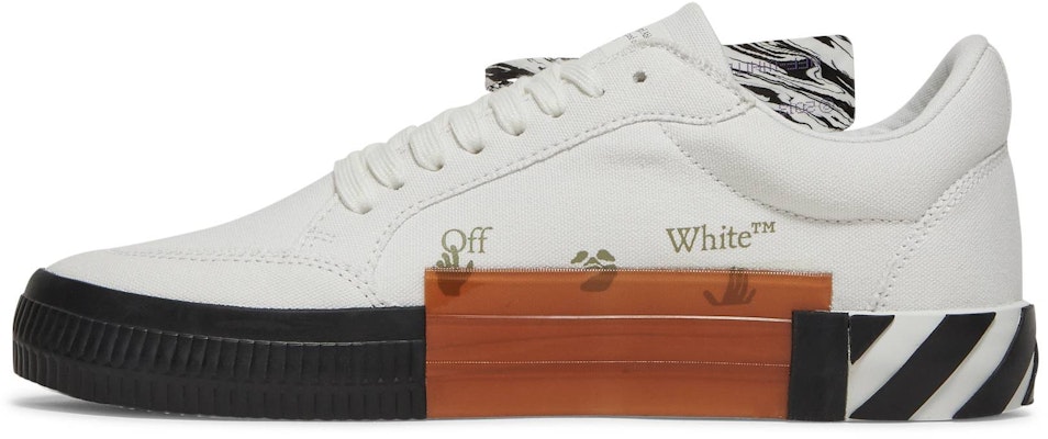 OFF-WHITE 低幫硫化標誌 防滑時尚滑板鞋 男款 白黑 Lookbook OFF-WHITE 低幫硫化標誌 防滑時尚滑板鞋 男款 白黑