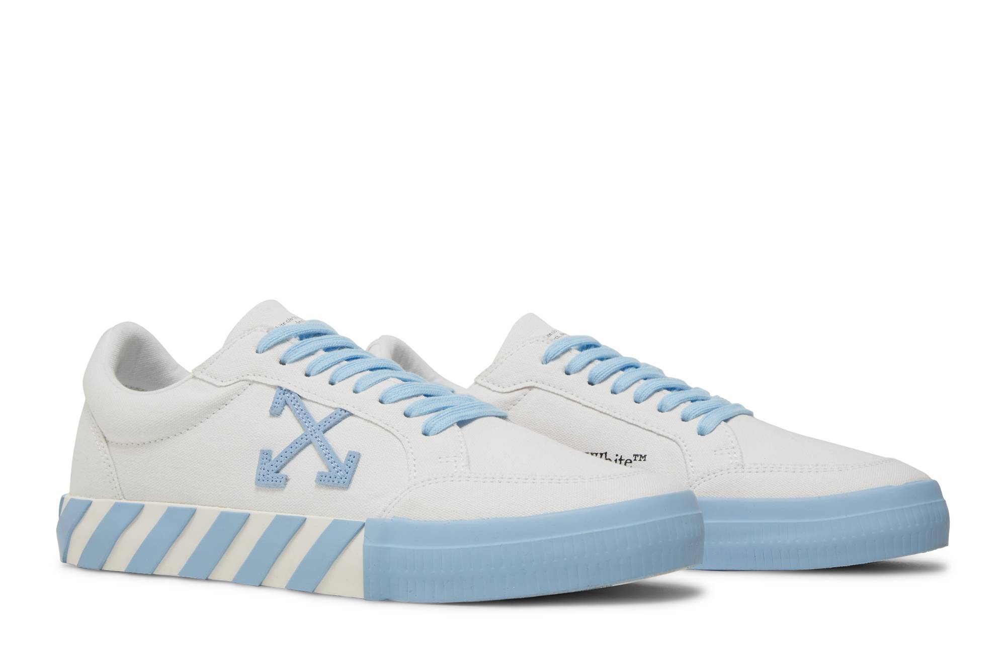 Cheap Off-White Vulc 运动鞋 '白色浅蓝色' OMIA085C99FAB001-0140