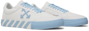 Cheap Off-White Vulc 运动鞋 '白色浅蓝色' OMIA085C99FAB001-0140