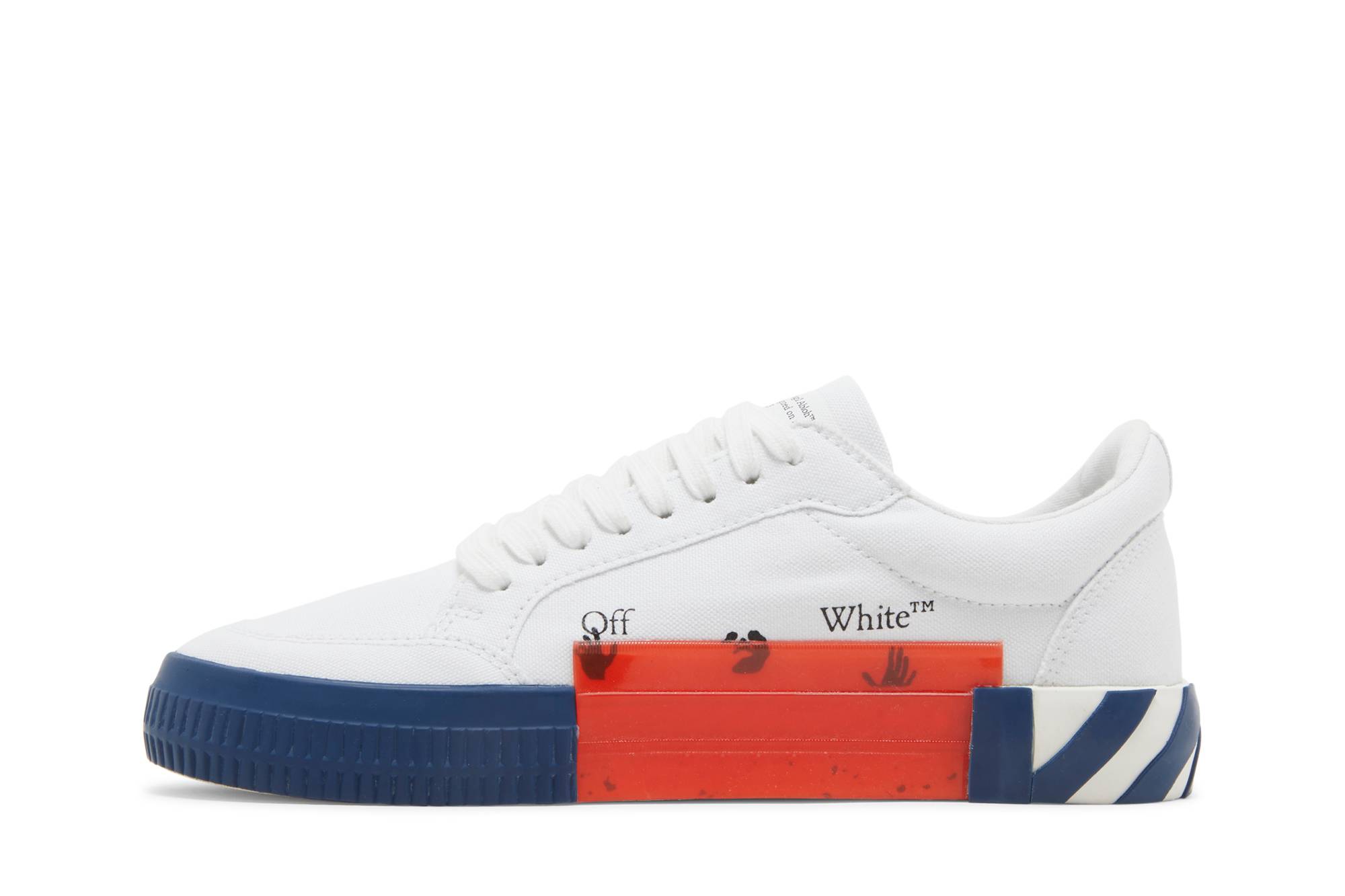 Off-White Vulc Sneaker 'White Navy Blue' 圖 3