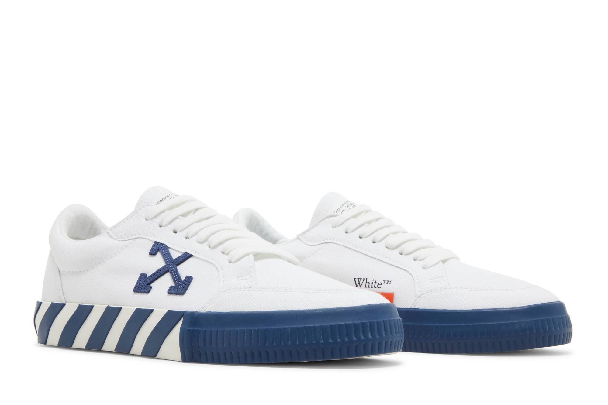 Off-White Vulc Sneaker 'White Navy Blue' 圖 8