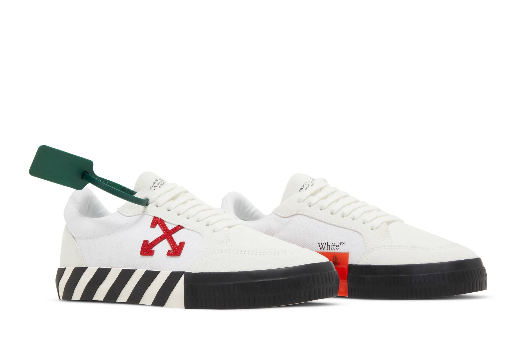 Cheap Zapatillas Off-White Vulc 'Blanco Rojo' OMIA085S22LEA0010125