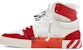 Sneaker Tinggi Off-White Vulc 'Putih Merah' OMIA225F21LEA0010125