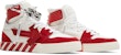 Sneaker Tinggi Off-White Vulc 'Putih Merah' OMIA225F21LEA0010125