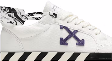 OFF-WHITE 低幫徽標貼片潮流板鞋 男款 白紫 Order OFF-WHITE 低幫徽標貼片潮流板鞋 男款 白紫