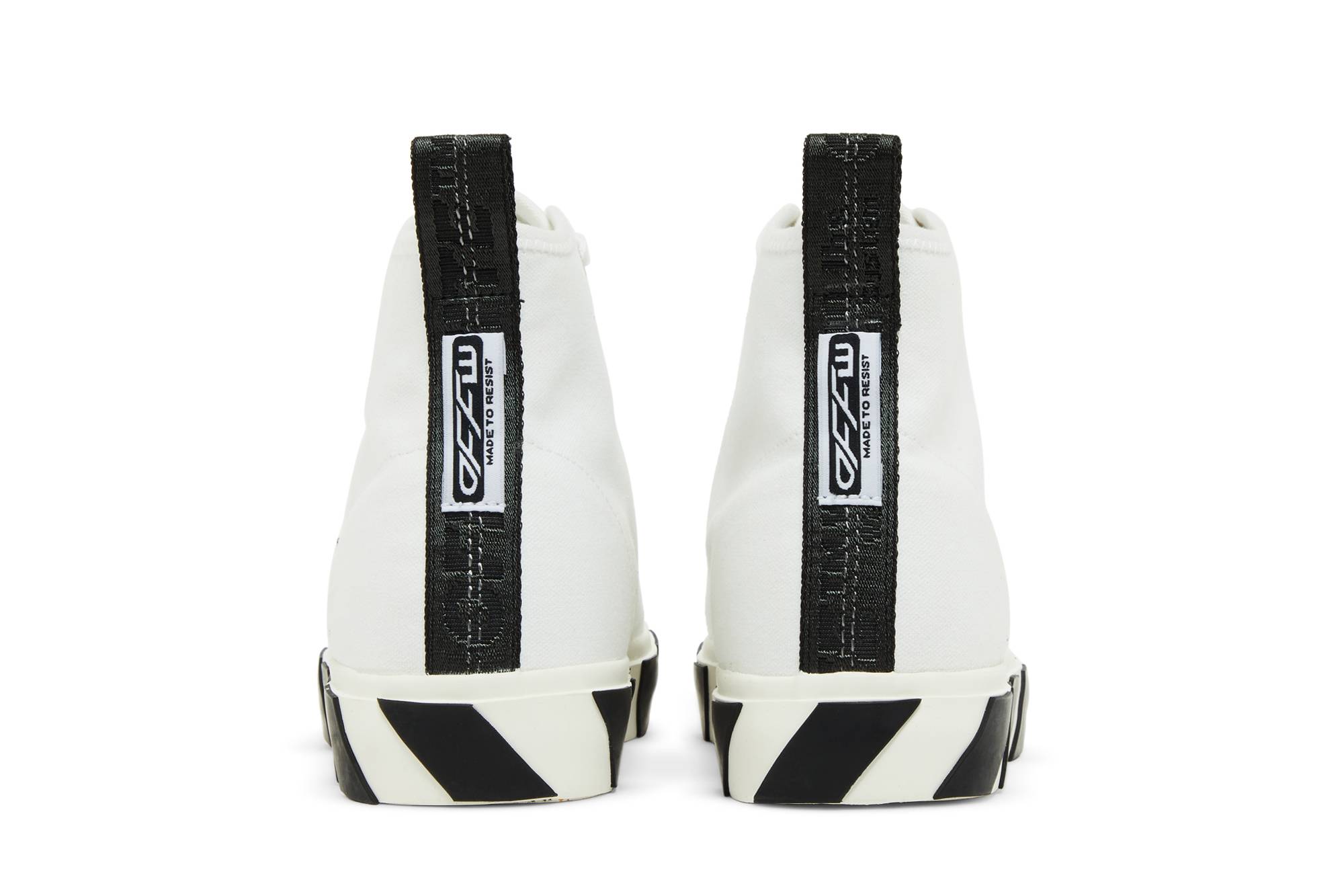 Details for 오프화이트 불칸 스니커즈 미드 '화이트 블랙' OMIA119C99FAB0010110