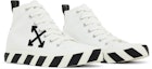 Cheap 오프화이트 불칸 스니커즈 미드 '화이트 블랙' OMIA119C99FAB0010110