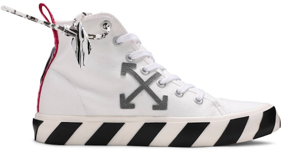 OFF-WHITE 火山橡膠中幫帆布鞋 白色 Buy OFF-WHITE 火山橡膠中幫帆布鞋 白色