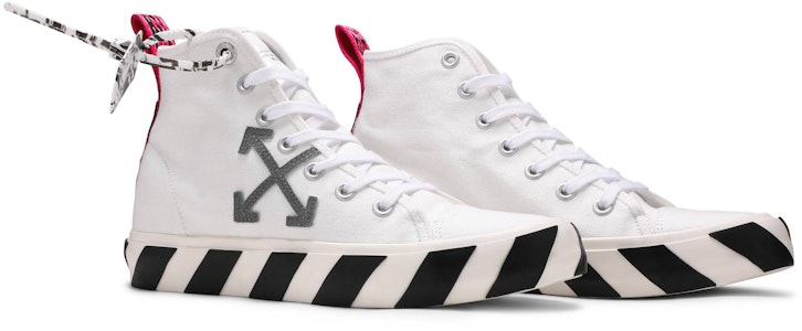 OFF-WHITE 火山橡膠中幫帆布鞋 白色 Cheap OFF-WHITE 火山橡膠中幫帆布鞋 白色