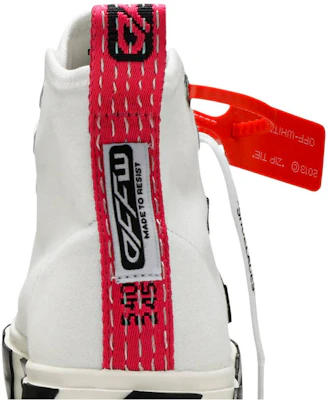 OFF-WHITE 高筒防滑透氣系帶耐磨布鞋 男款 黑白 Sizing OFF-WHITE 高筒防滑透氣系帶耐磨布鞋 男款 黑白