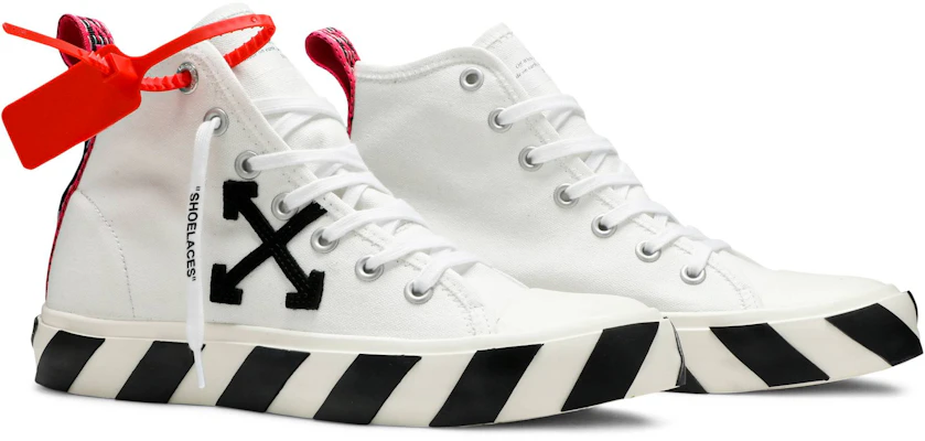 OFF-WHITE 高筒防滑透氣系帶耐磨布鞋 男款 黑白 Cheap OFF-WHITE 高筒防滑透氣系帶耐磨布鞋 男款 黑白