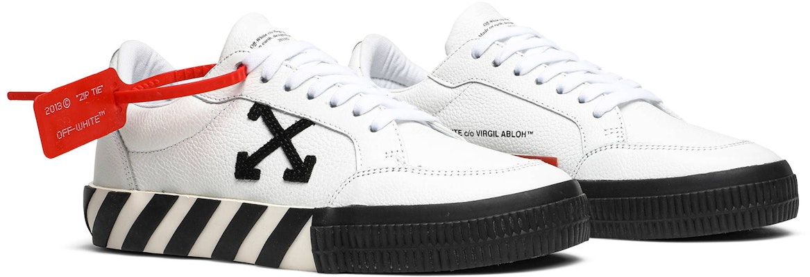 Off-White Vulcanized Low 'White Black' OMIA085F19D680010110 Cheap Off-White Vulcanized Low 'White Black' OMIA085F19D680010110