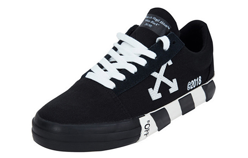 Off-White Vulcanized Striped Low Top 'Black' 圖 2
