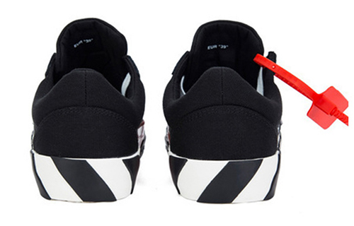 Off-White Vulcanized Striped Low Top 'Black' 圖 4