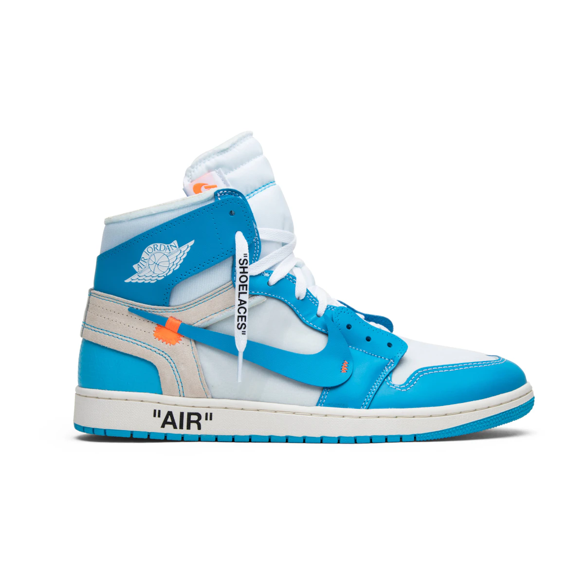 Off-White x Air Jordan Retro High OG 'UNC' Biru Putih AQ0818-148