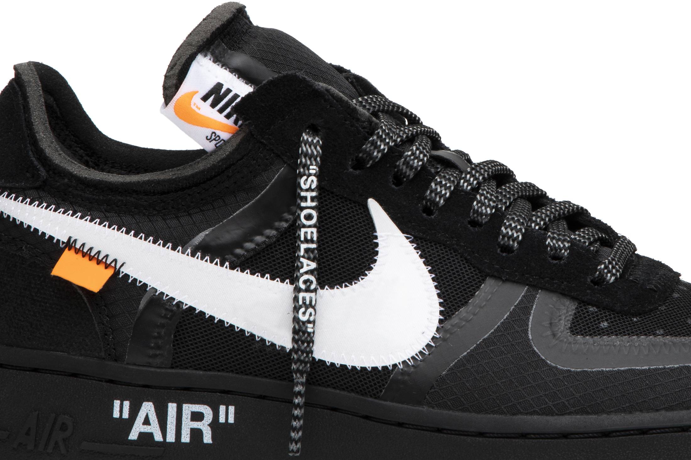 Off‑White x Nike Air Force 1 Low 'Black' AO4606‑001