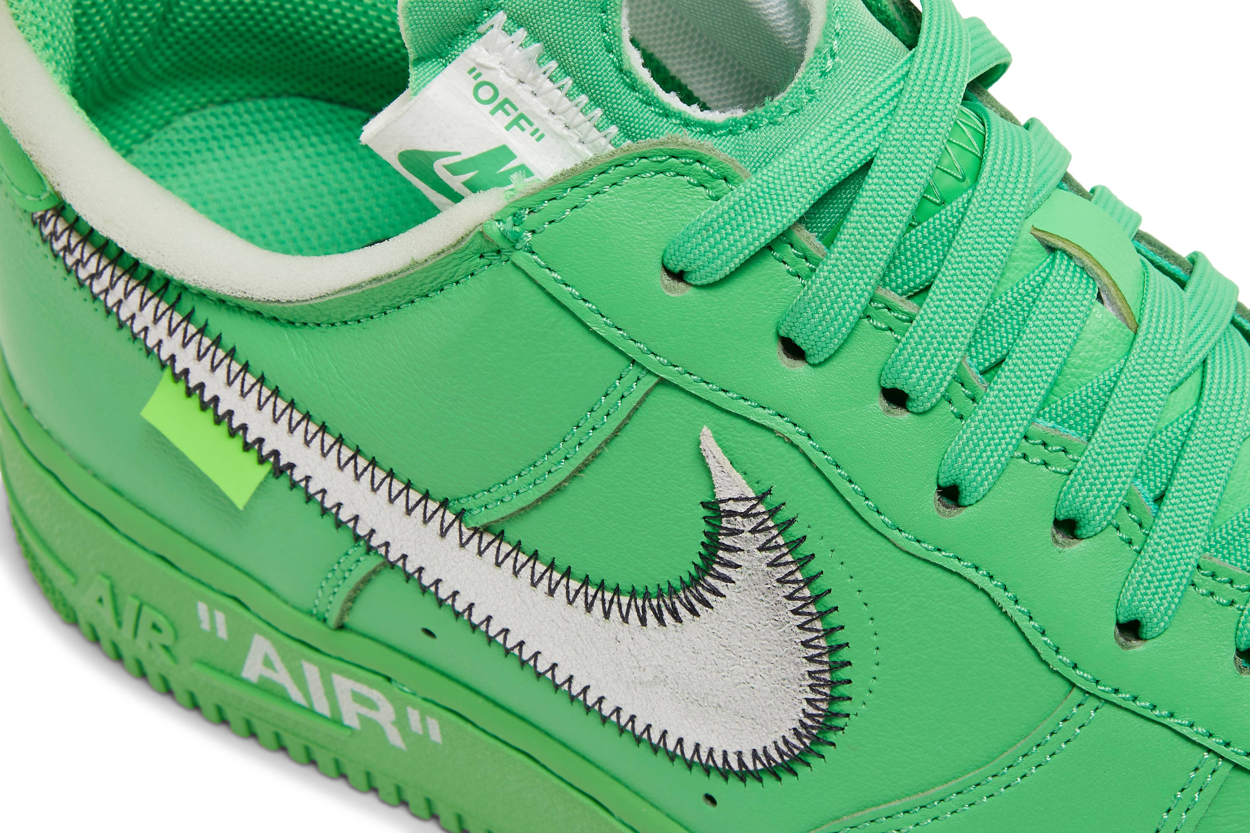 Off-White x Nike Air Force 1 Low 'Green' DX1419-300 - Image 9