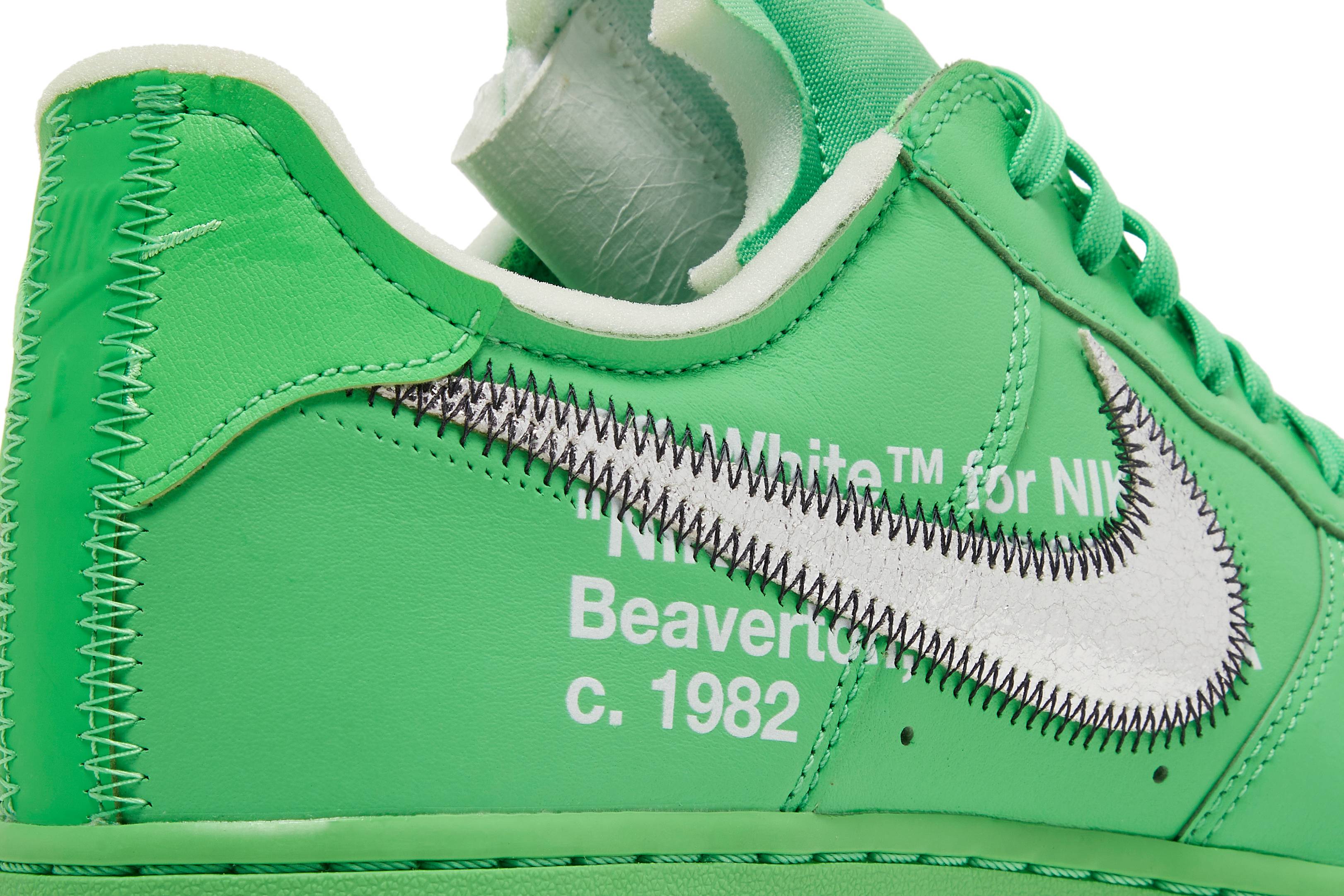 Off-White x Nike Air Force 1 Low 'Green' DX1419-300 - Image 10