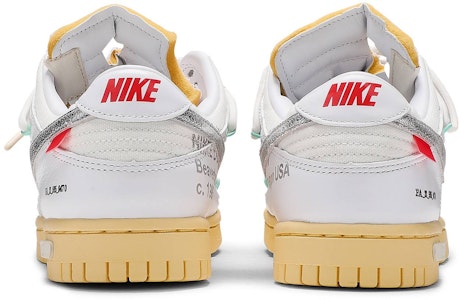 Off-White x Nike Dunk Low 'Dear Summer - 01 de 50' DM1602-127 Details for Off-White x Nike Dunk Low 'Dear Summer - 01 de 50' DM1602-127