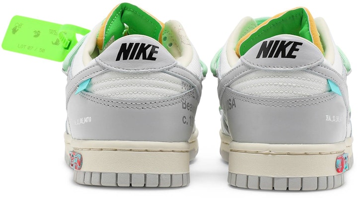 Off-White x Nike Dunk Low 'Dear Summer - 07 de 50' DM1602-108 Details for Off-White x Nike Dunk Low 'Dear Summer - 07 de 50' DM1602-108