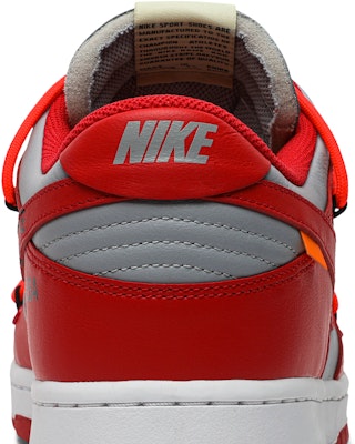 오프화이트 x 나이키 덩크 로우 '유니버시티 레드' (주걸륜 착용) CT0856-600 Sizing 오프화이트 x 나이키 덩크 로우 '유니버시티 레드' (주걸륜 착용) CT0856-600