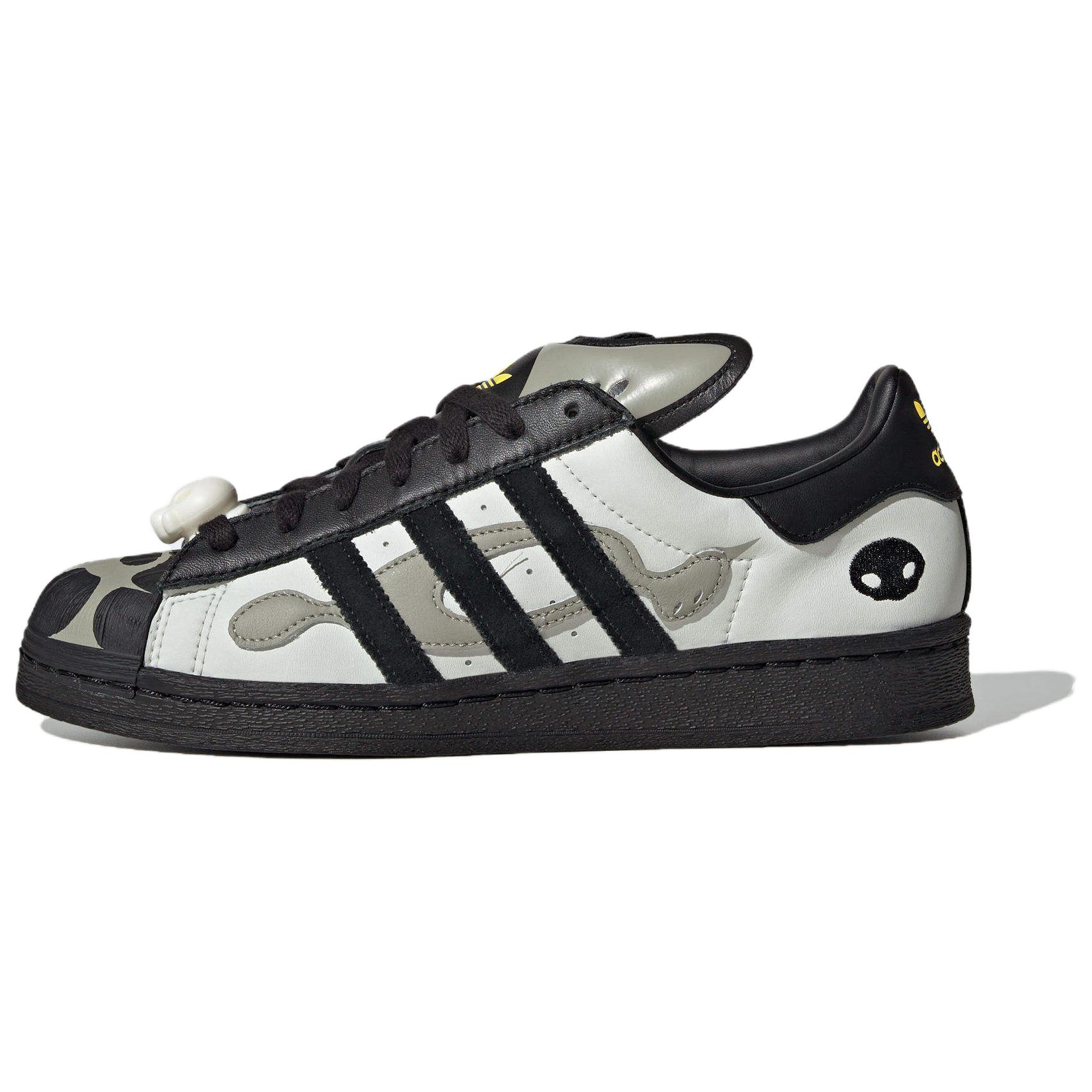 OFFGOD x adidas Originals Superstar 82 Low-Top Sneakers Gray Black JQ8778