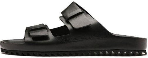 Officine Creative Agorà 'Black Toe-Ring Slides' OCUAGOR002SPSOI1000 Officine Creative Agorà 'Black Toe-Ring Slides' OCUAGOR002SPSOI1000