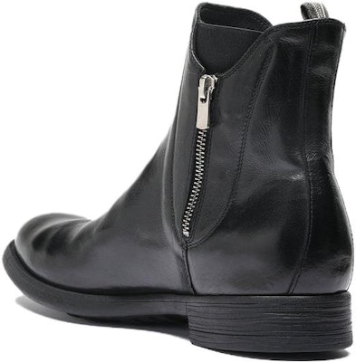 Officine Creative 皮革便捷拉鍊設計短靴 男款黑色 Shop Officine Creative 皮革便捷拉鍊設計短靴 男款黑色