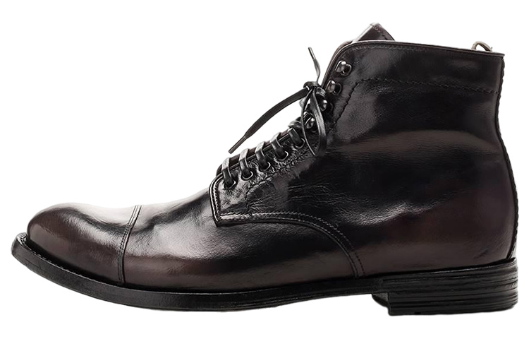 Officine Creative Ankle Boots 'Black Leather Lace-Up' OCANATO016BUFA9E136