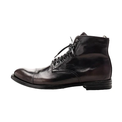 Officine Creative Ankle Boots 'Black Leather Lace-Up'