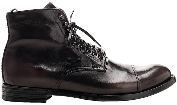 オフィチーネクリエイティブ 黒革レースアップブーツ OCANATO016BUFA9E136 Order オフィチーネクリエイティブ 黒革レースアップブーツ OCANATO016BUFA9E136