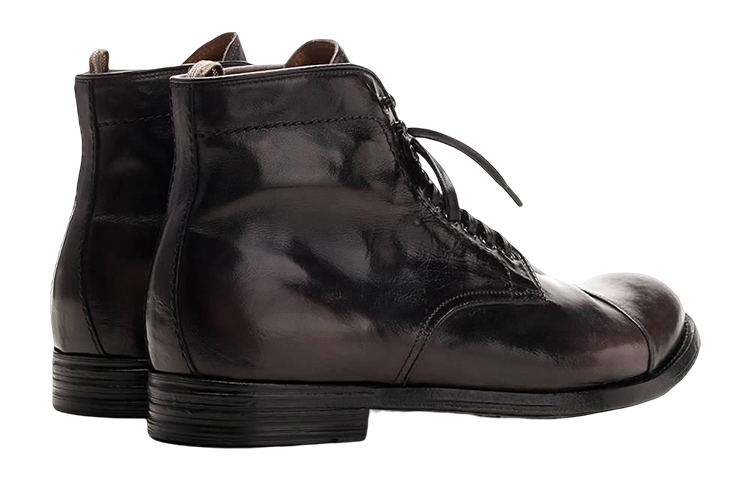Shop Boots Kulit Hitam Officine Creative Tali Depan Ankle OCANATO016BUFA9E136