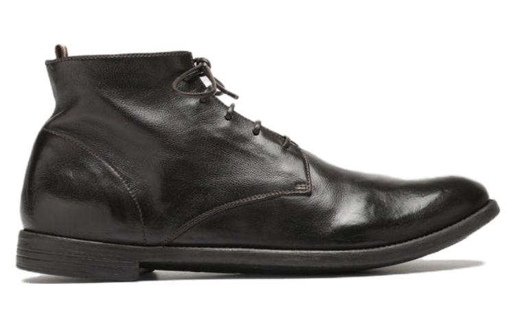 Order Officine Creative Arc 皮革 圓頭系帶 短靴 男款 深棕色