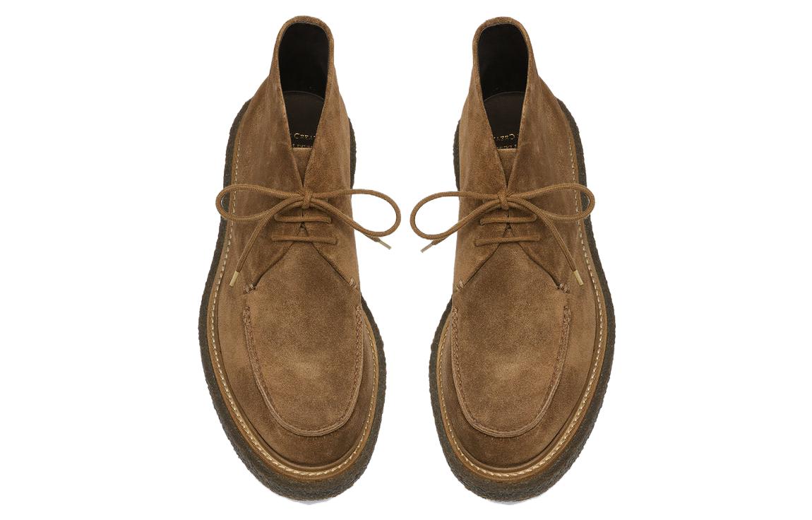 Shop Officine Creative Bullet 'Suede Coklat Tua' OCUBULL001LIC37F273