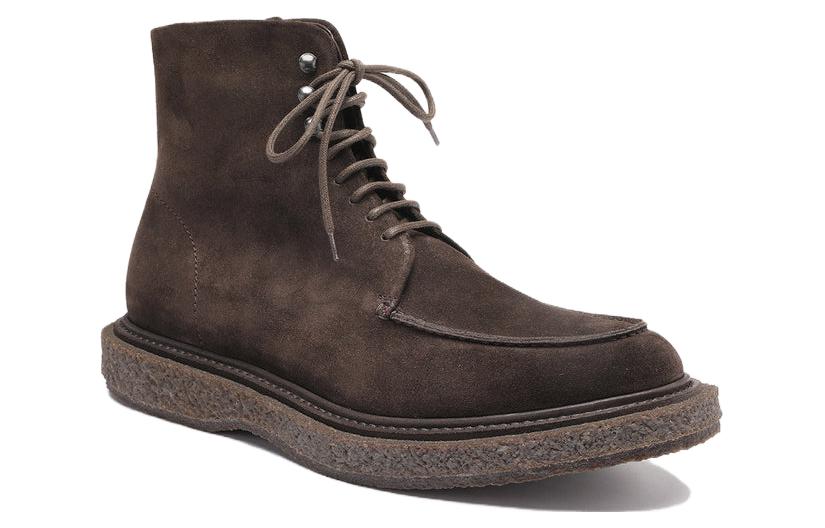 Order Officine Creative 棕色麂皮系带圆头舒适短靴 OCUBULL008LIC37G110