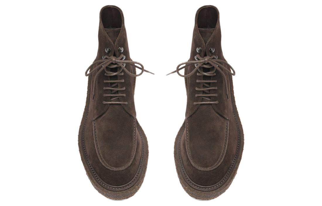 Lookbook Officine Creative 棕色麂皮系带圆头舒适短靴 OCUBULL008LIC37G110