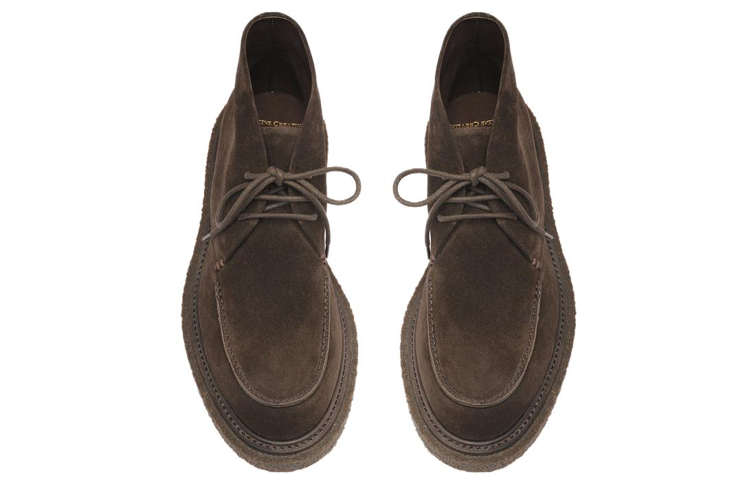 Lookbook オフィチーネ・クリエイティブ  スエードブーツ（ブラウン） OCUBULL001LIC37G110