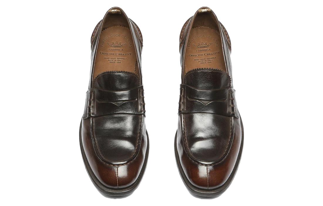 Shop Officine Creative 休闲棕色乐福鞋 OCUCHRO144IGN41M579