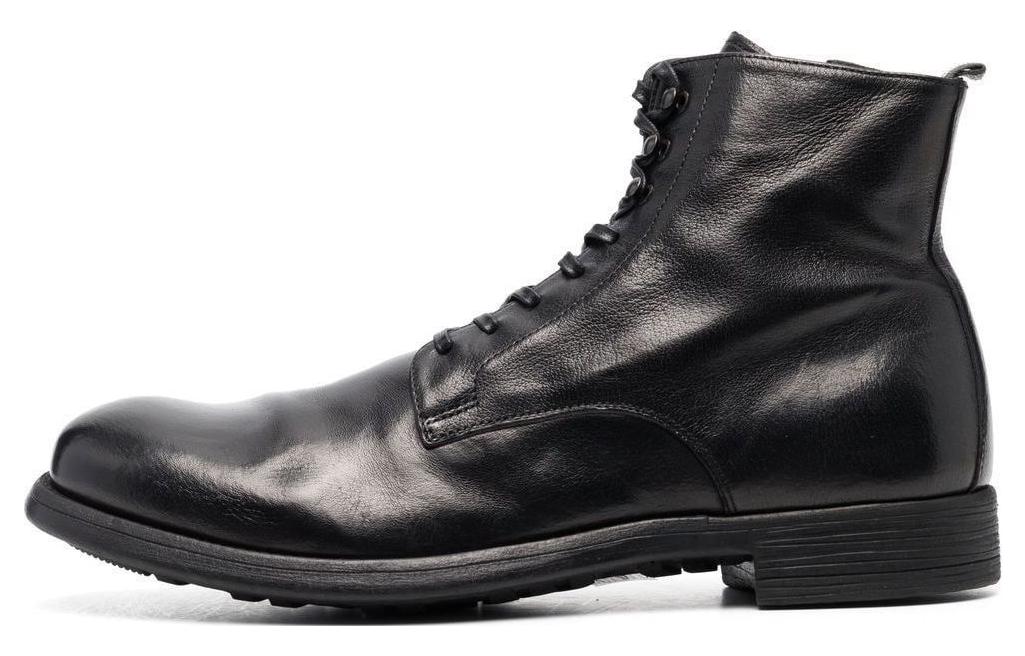 Officine Creative Chronicle 'Black Leather Round-Toe Lace-Up Boots' CHRONICL04IGNIST1000