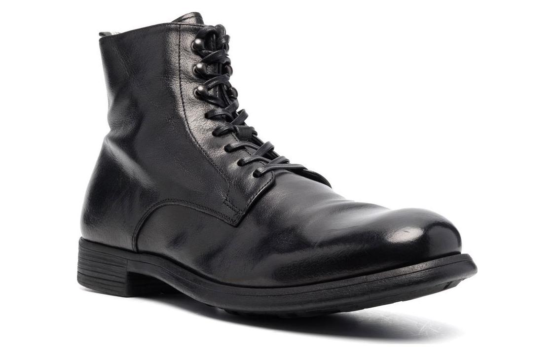 Order オフィチーネクリエイティブ クロニクル 黒革ラウンドトゥブーツ CHRONICL04IGNIST1000